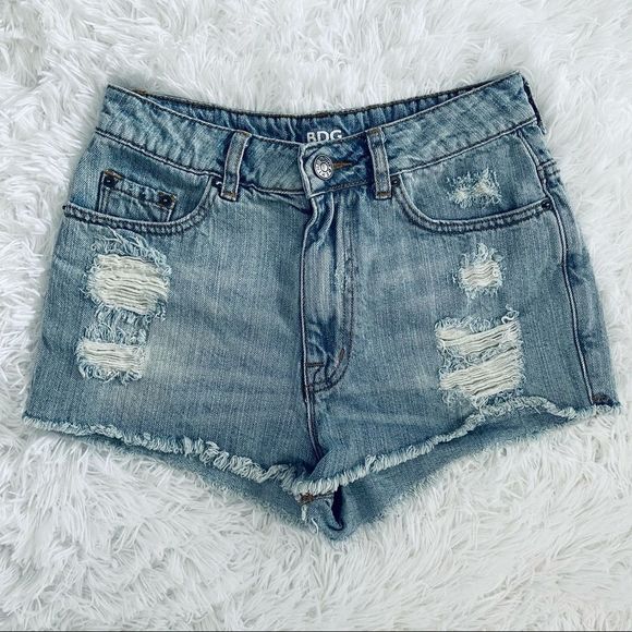 EUC BDG High Rise Dree Cheeky Jean Shorts 27 4 - Picture 5 of 15